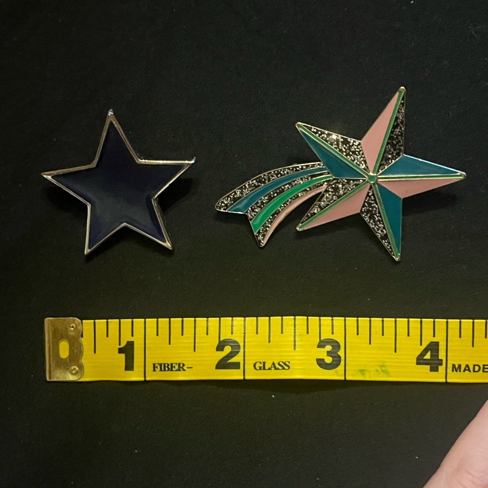 Star and Shooting Star Enamel Pins - Picture 4 of 4